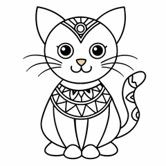 Cat mandalas Coloring page | Animals Mandala Coloring page for kids and Adults