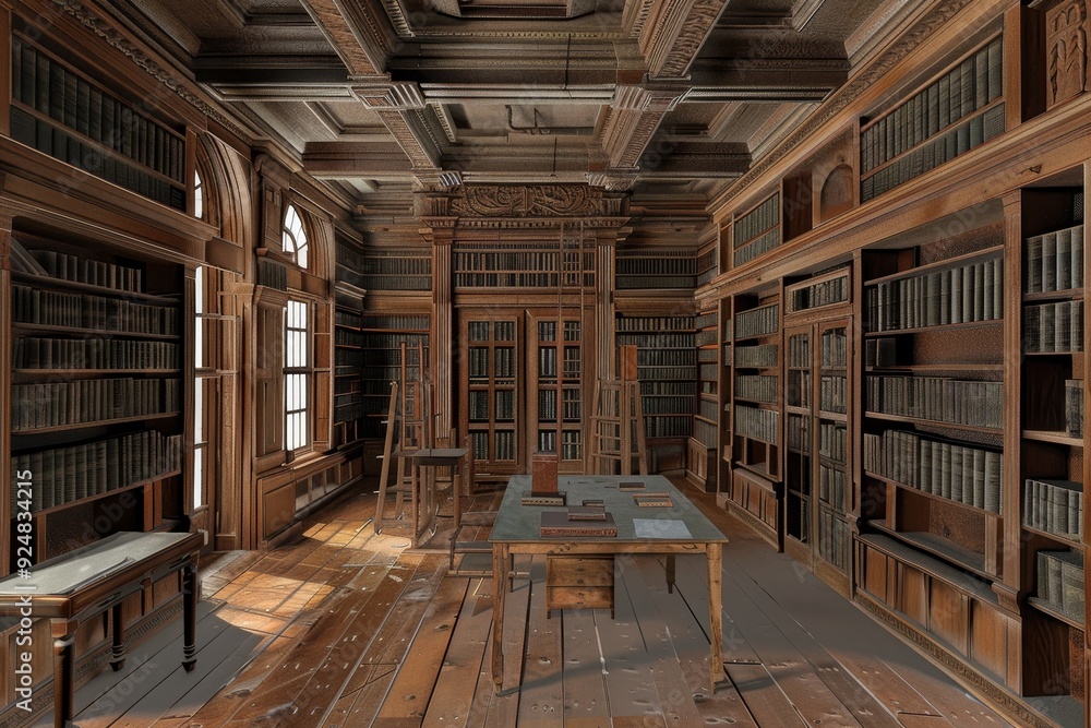 Aufkleber navigable 3d model of virtual multimedia library