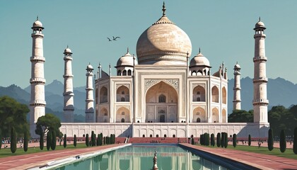 Fototapeta premium Beautiful taj mahal 