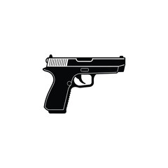 glock g27 doodle icon, vector color line illustration