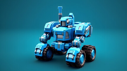 Obraz premium City Car robot toy 3d