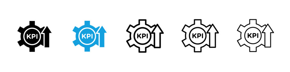 KPI icon in black and blue colors