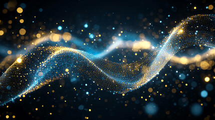 Blue and Gold Sparkles.