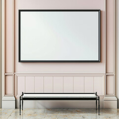Empty blank frame for advertisement or picture, mock up