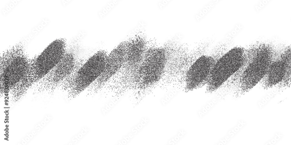 Poster grainy stipple noise gradient border with spray texture. grunge stripe background. dotted vector swa