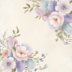 Fototapeta premium Elegant Floral Watercolor Background, created with generative AI technology 