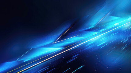 generated illustration of  high-speed movement motion light trails with motion blur effect