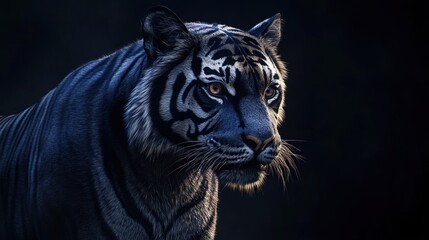 Obraz premium The tiger's gaze is sharp and scary