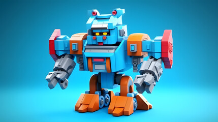Obraz premium Convertible robot toy 3d