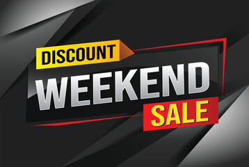Weekend Special sale tag. Banner design template for marketing. Special offer promotion retail. background banner modern graphic design for advertising store shop, online store, website, landing page
