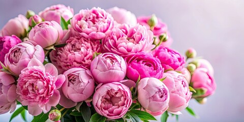 Close up of a beautiful bouquet of pink peonies , flowers, petals, floral, garden, blooming, close-up, nature, soft, delicate