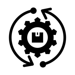 Supply Chain glyph icon