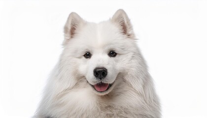 Fototapeta premium サモエドのポートレート（Samoyed portrait on white background） 