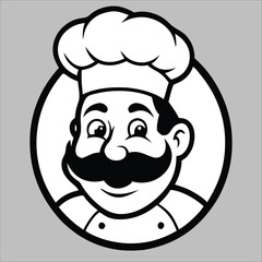 Male chef vector