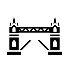 Tower Bridge glyph icon