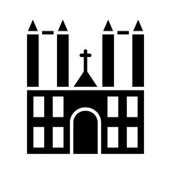 Westminster Abbey glyph icon