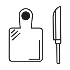 Obraz premium cutting board icon vector on white background