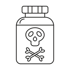 Dangerous medicine icon vector on white background
