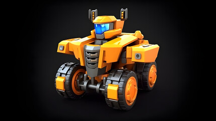 Fototapeta premium Estate Car robot toy 3d