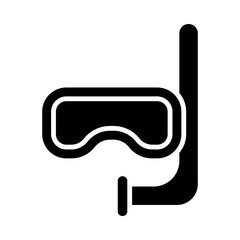 Diving mask glyph icon