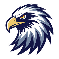 Fototapeta premium Angry Eagle Head Mascot Logo Vector Art Illustration. Generative AI