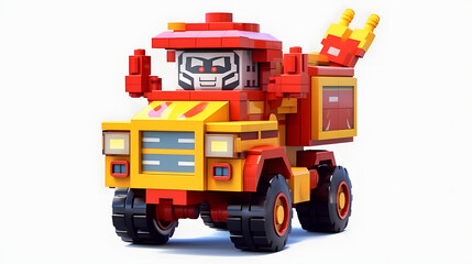 Fire Truck robot toy 3d