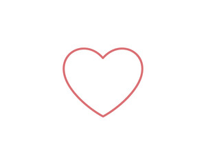 Simple icon of red heart shape.