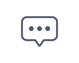 Chat icon. Gray. Vector illustration