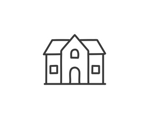 Home Icon in trendy flat style