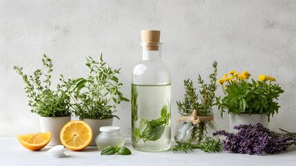 Fresh Herbs and Essential Oils for Natural Beauty and Wellness.