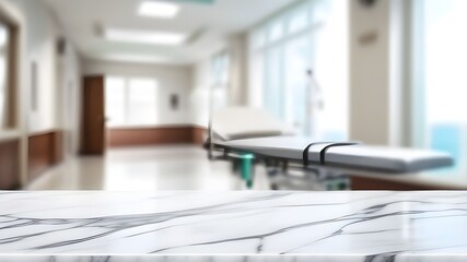 Marble table, hospital clinic medical