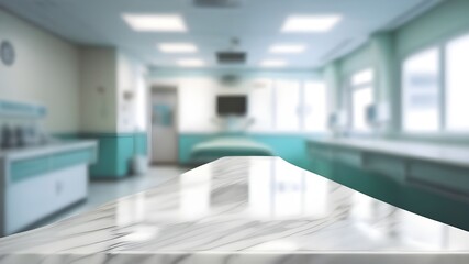 Marble table, hospital clinic medical