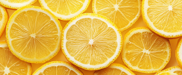 Lemon yellow background banner