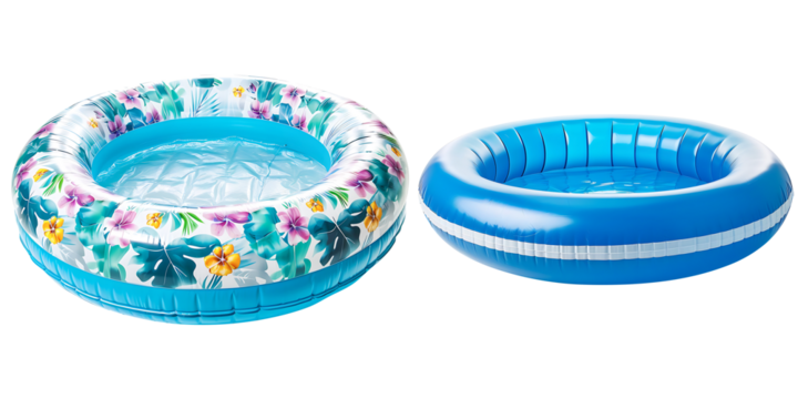 2 realistic inflatable swimming pools