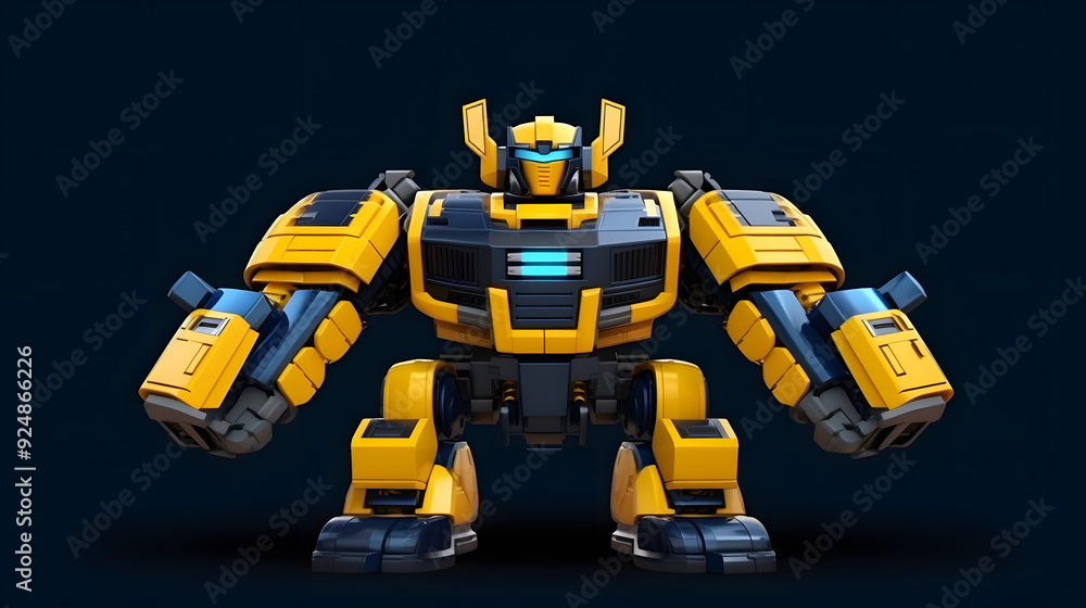 Poster limousine robot toy 3d