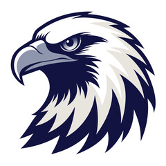 Obraz premium Angry Eagle Head Mascot Logo Vector Art Illustration. Generative AI