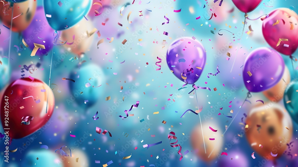 Poster glorious birthday party invitation card frame vertical background empty copy space