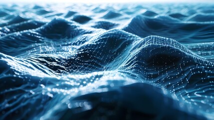 3D indicator of sound speed,  audio waveform signal . Energy of speed and movement of light. Abstract vector futuristic high sound digital technology concept.