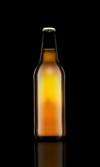 glass bottle with beer