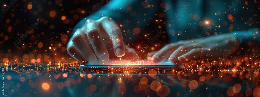 Poster Digital Interaction with Light Effects