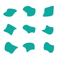 Organic blob irregular round abstract shapes vector set design eps 10