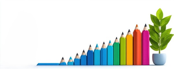 Personal advancement flat design, side view, skill development, cartoon drawing, vivid