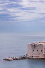 Fototapeta premium dubrovnik-croatia-old-harbor-fortress