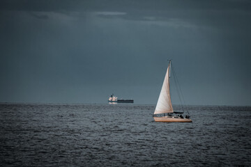 sailboat in the sea