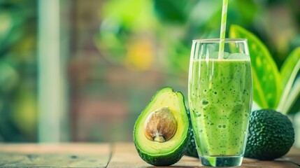 Refreshing Green Smoothie with Avocados