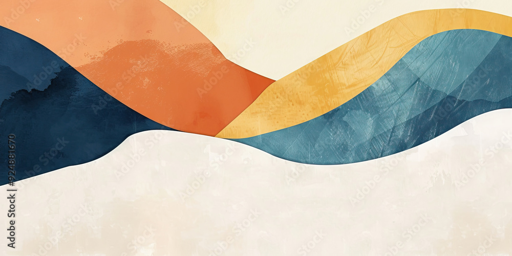 Poster minimalist harmony: subtle abstract designs for a calm workspace - visualize minimalist abstract art