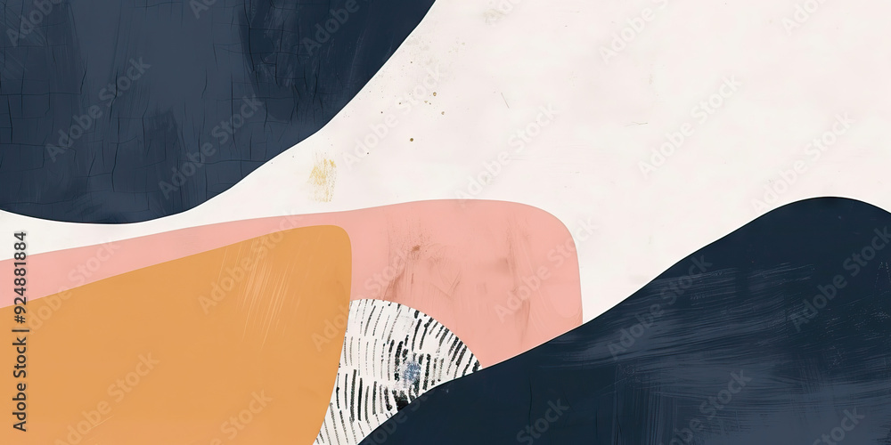 Poster minimalist harmony: subtle abstract designs for a calm workspace - visualize minimalist abstract art