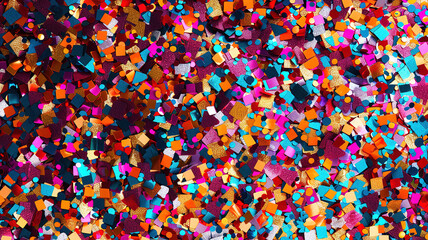 Wonderful Colorful confetti as abstract party wallpaper background header