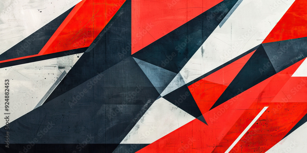 Aufkleber geometric fusion: dynamic shapes and patterns for a modern office - picture bold geometric shapes in