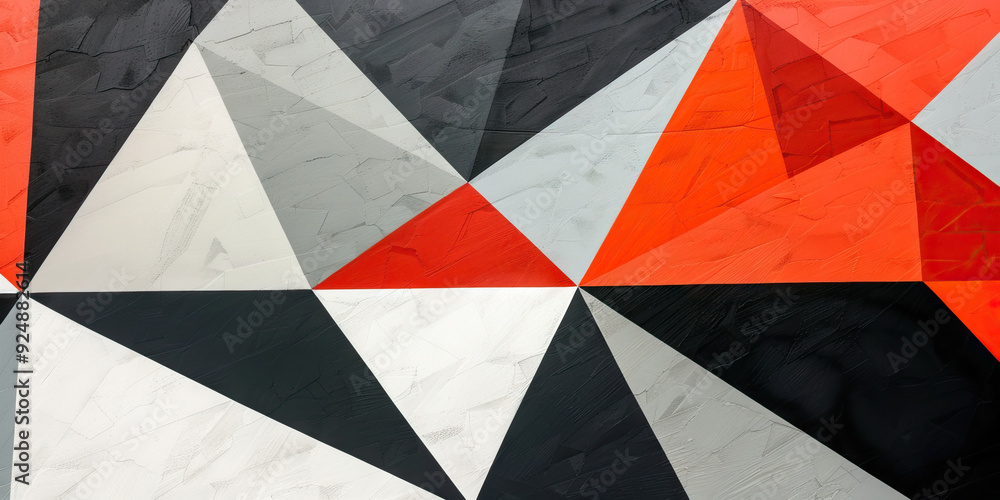 Poster geometric fusion: dynamic shapes and patterns for a modern office - picture bold geometric shapes in